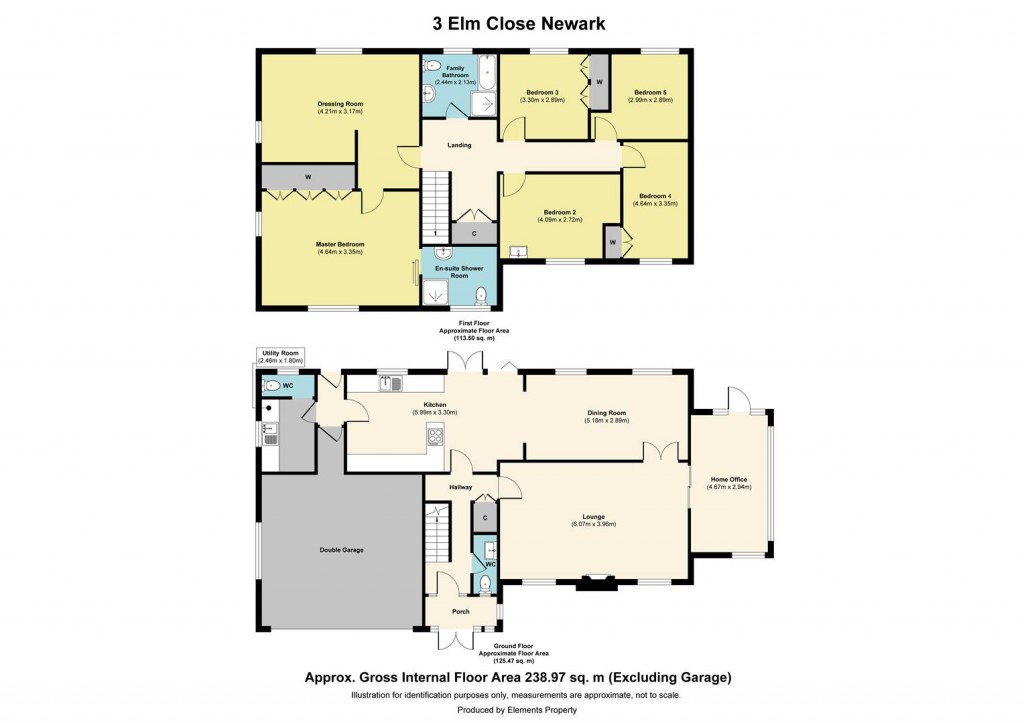 Floorplans For Elm Close, Newark