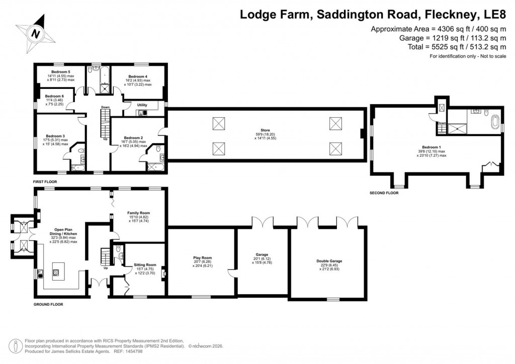 Floorplans For Lodge Farm, Fleckney, Leicestershire