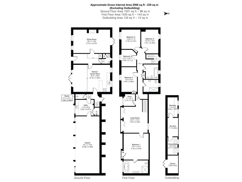Floorplans For Nymet Tracey, Bow, Crediton
