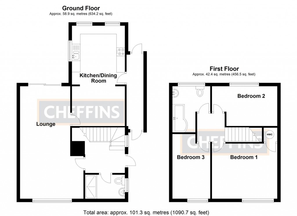 Floorplans For Stewards Close, Sutton, Ely