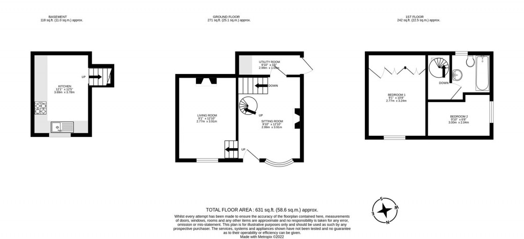 Floorplans For Regency Cottage, Uppingham Road, Billesdon, Leicestershire