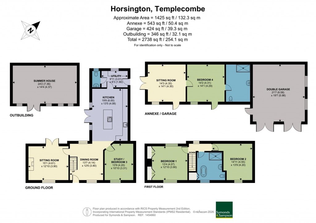 Floorplans For Horsington, Templecombe, Somerset