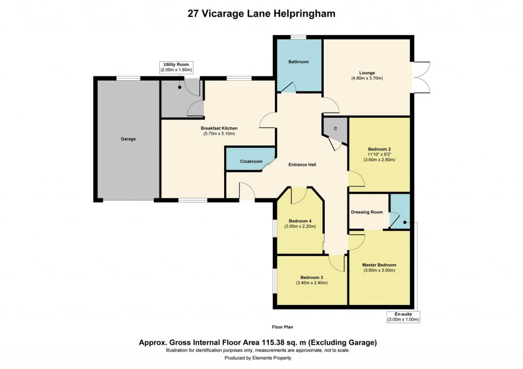 Floorplans For Vicarage Lane, Helpringham, Sleaford
