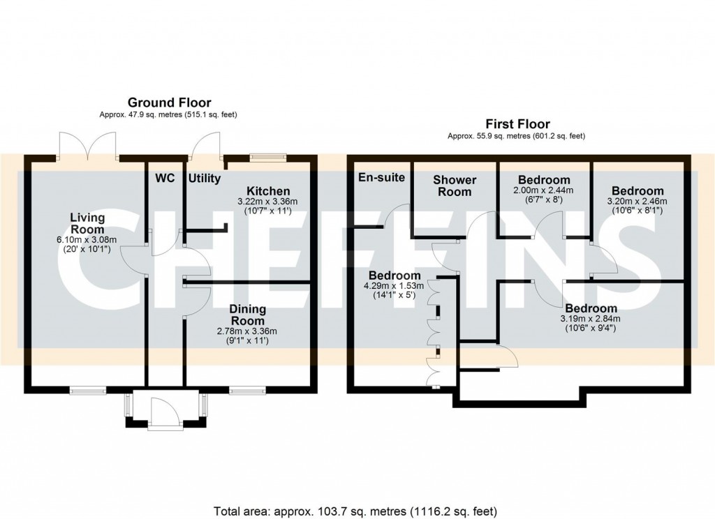 Floorplans For Brickfields Drive, Haverhill