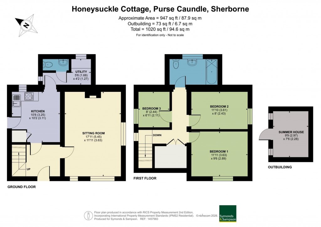 Floorplans For Purse Caundle, Sherborne, Dorset