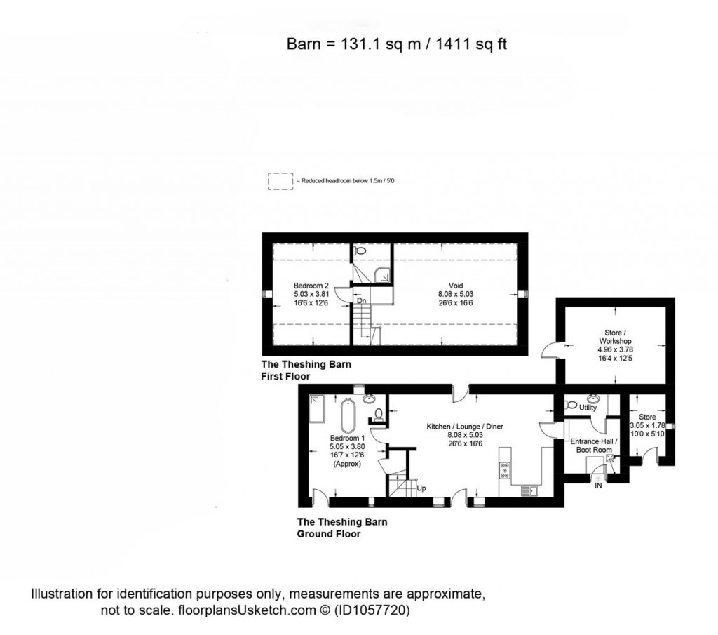 Floorplans For Road From South Ley Cross To Patchole, Kentisbury
