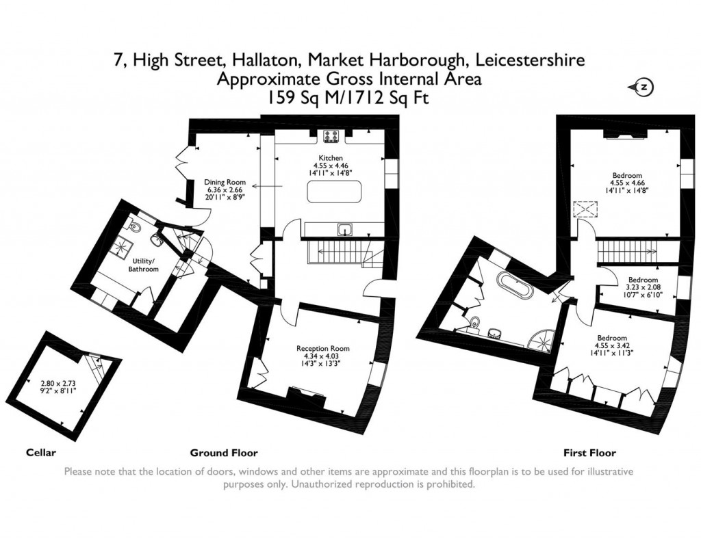 Floorplans For High Street, Hallaton, Market Harborough