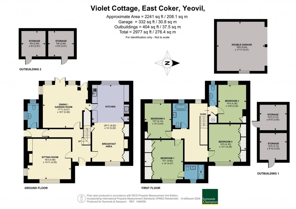Floorplans For East Coker, Somerset.