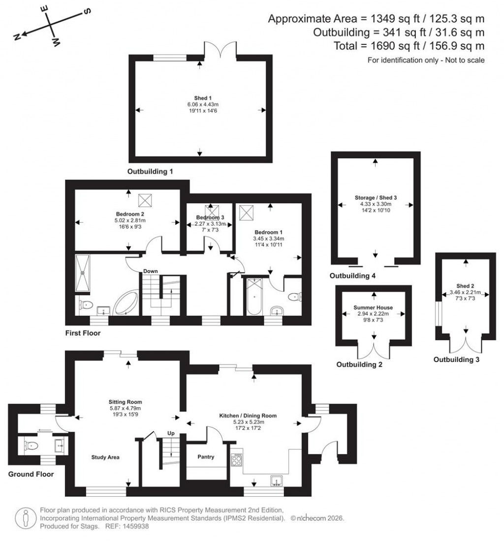 Floorplans For Higher Watchcombe Farm, Shute, Axminster