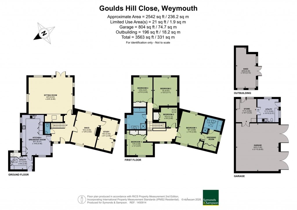 Floorplans For Upwey, Weymouth, Dorset
