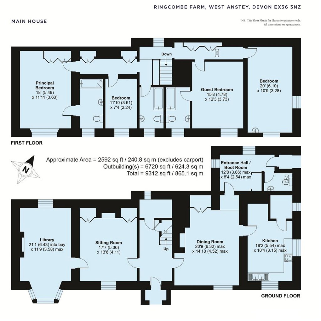 Floorplans For West Anstey, South Molton
