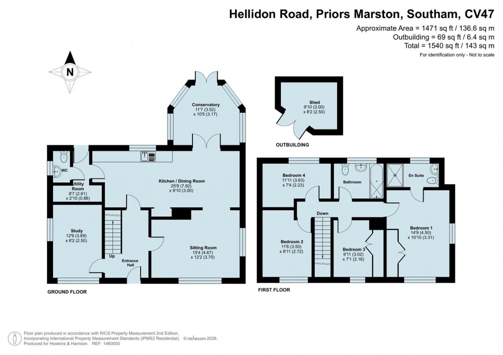 Floorplans For Hellidon Road, Priors Marston, Southam, CV47