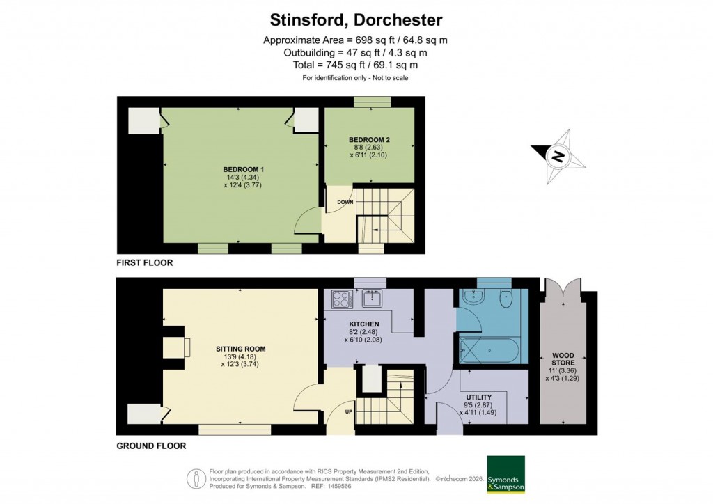 Floorplans For Stinsford Cottages, Stinsford, Dorchester