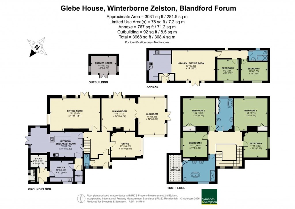 Floorplans For Winterborne Zelston, Blandford Forum