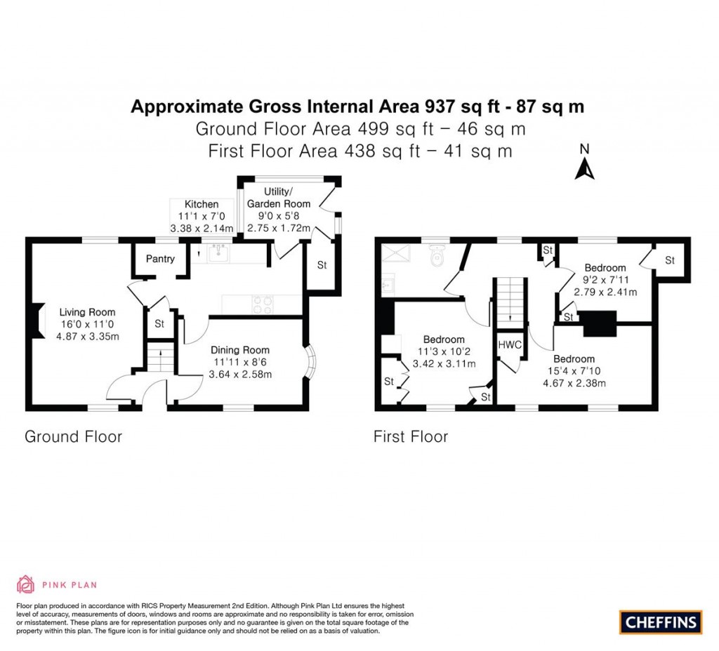 Floorplans For High Street, Haslingfield, Cambridge