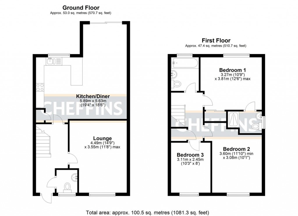 Floorplans For Cornfield Lane, Littleport