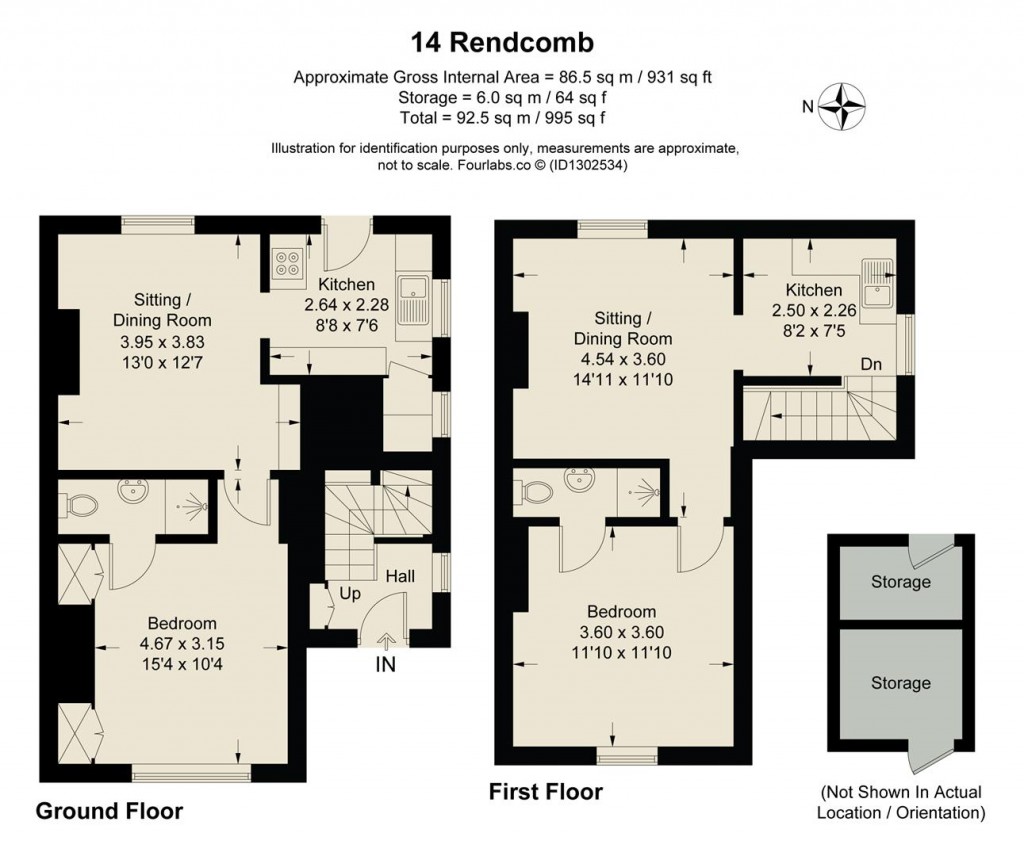 Floorplans For Rendcomb, Gloucestershire