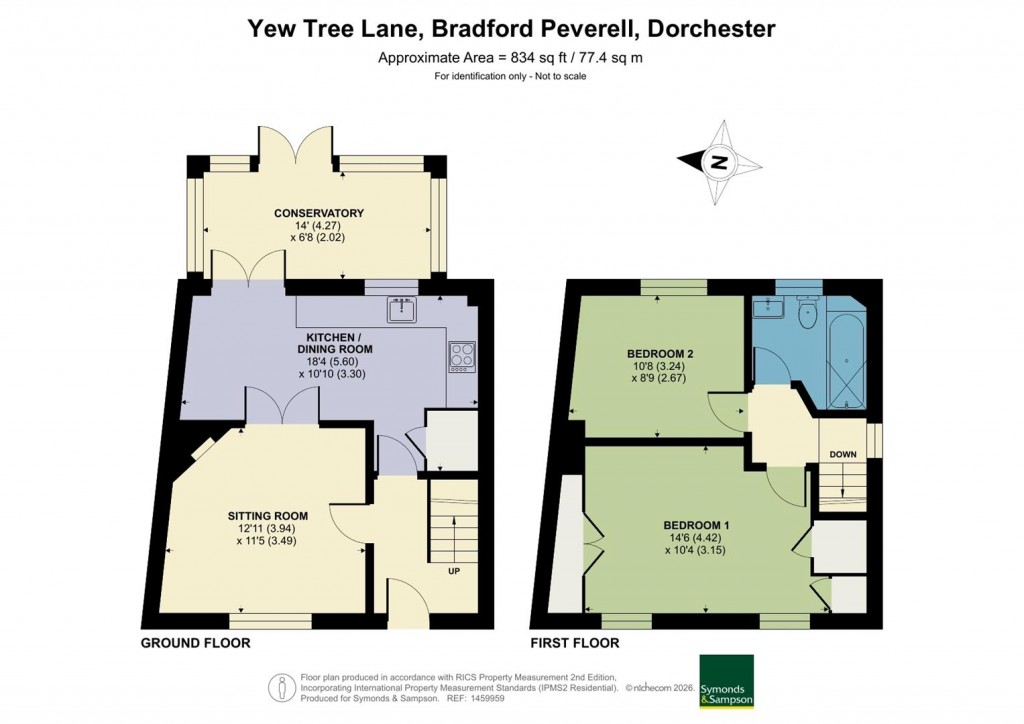Floorplans For Yew Tree Lane, Bradford Peverell, Dorchester