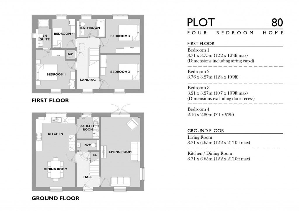 Floorplans For Nottington Park,  Nottington, Weymouth