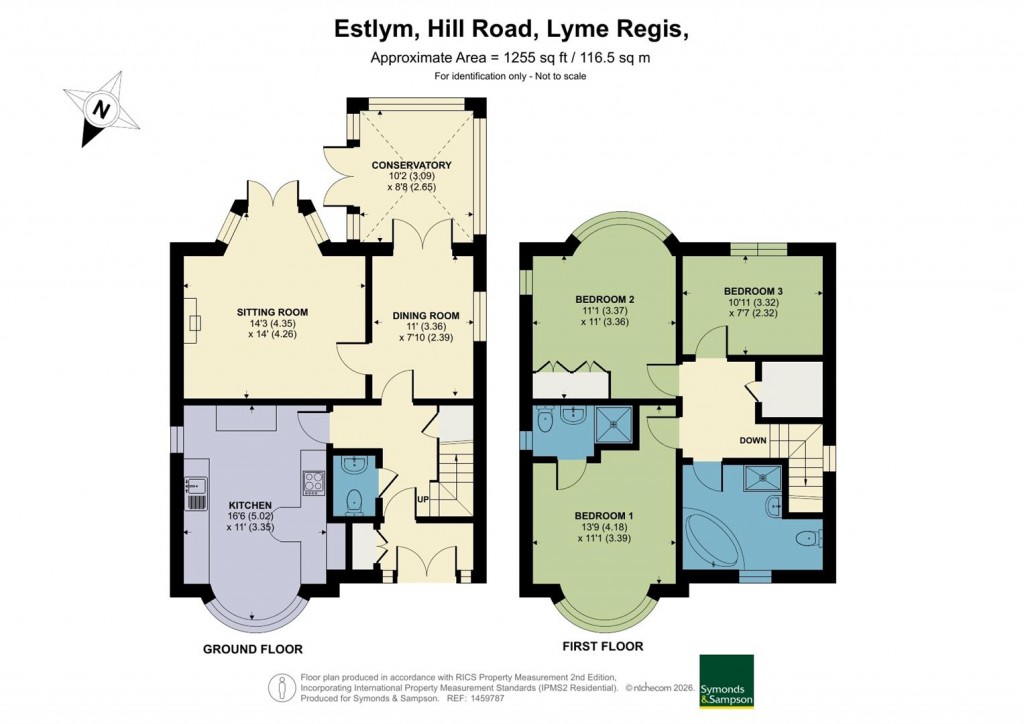 Floorplans For Hill Road, Lyme Regis