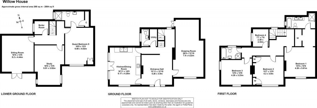 Floorplans For Binstead, Isle Of Wight