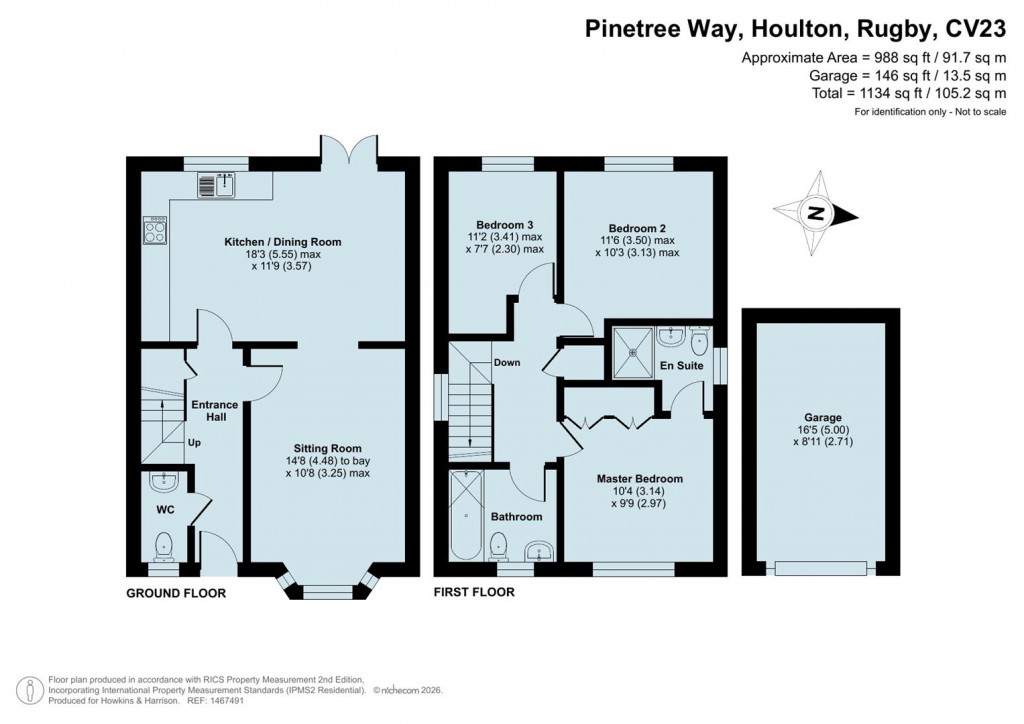 Floorplans For Pinetree Way, Houlton, Rugby, CV23