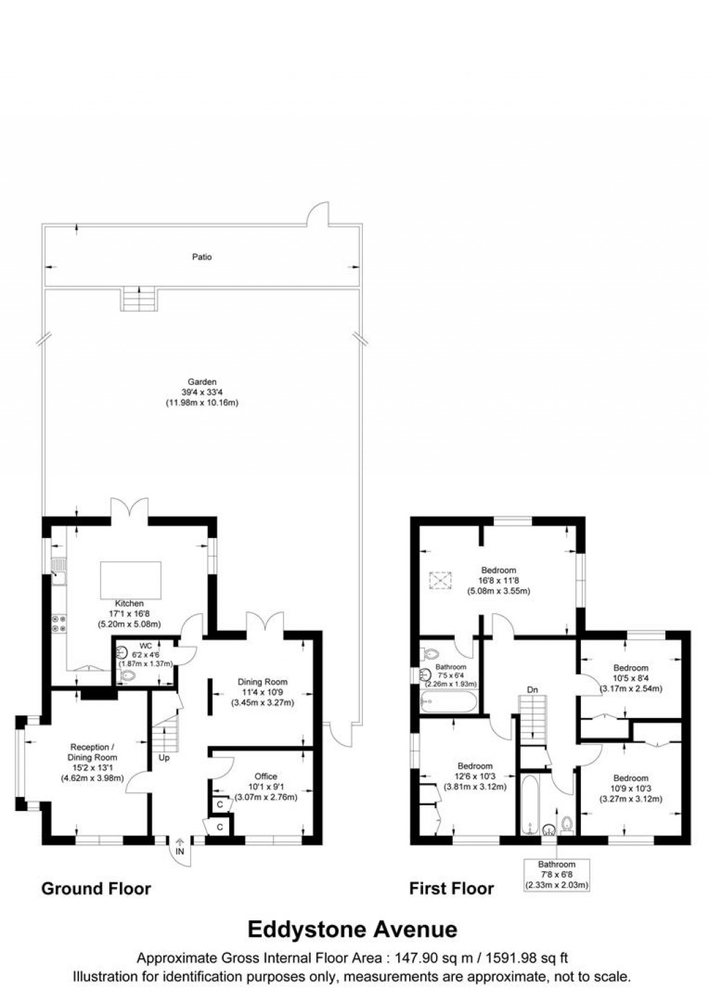 Floorplans For Eddystone Avenue, Saffron Walden