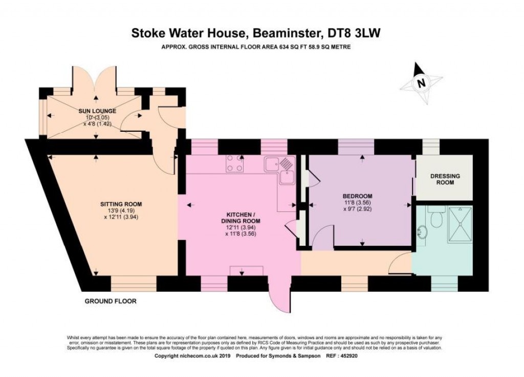 Floorplans For Stoke Water House, Beaminster, Dorset
