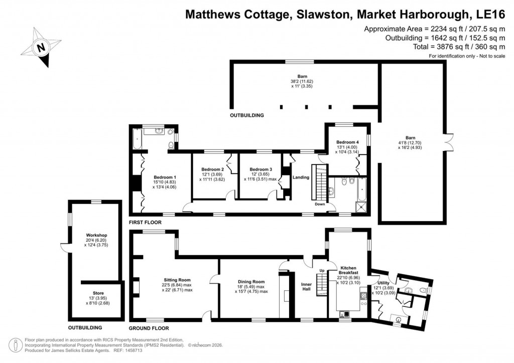 Floorplans For Matthew's Cottage, Slawston, Market Harborough