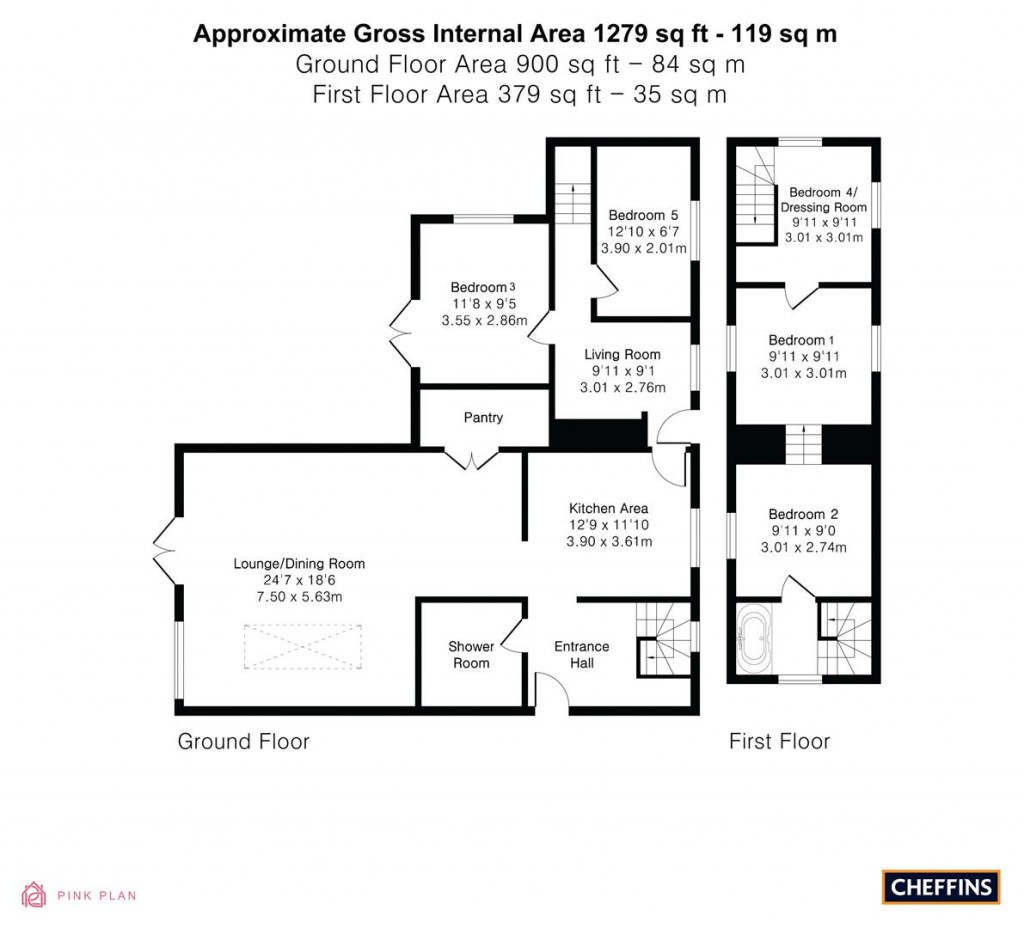 Floorplans For High Street, Barrington, Cambridge