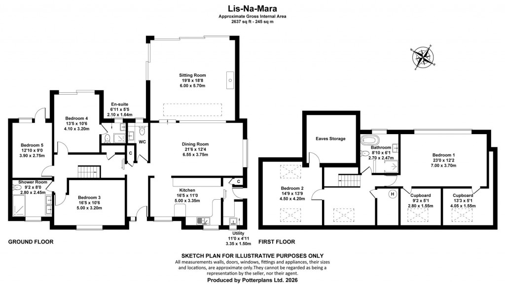Floorplans For Wootton Bridge, Isle of Wight