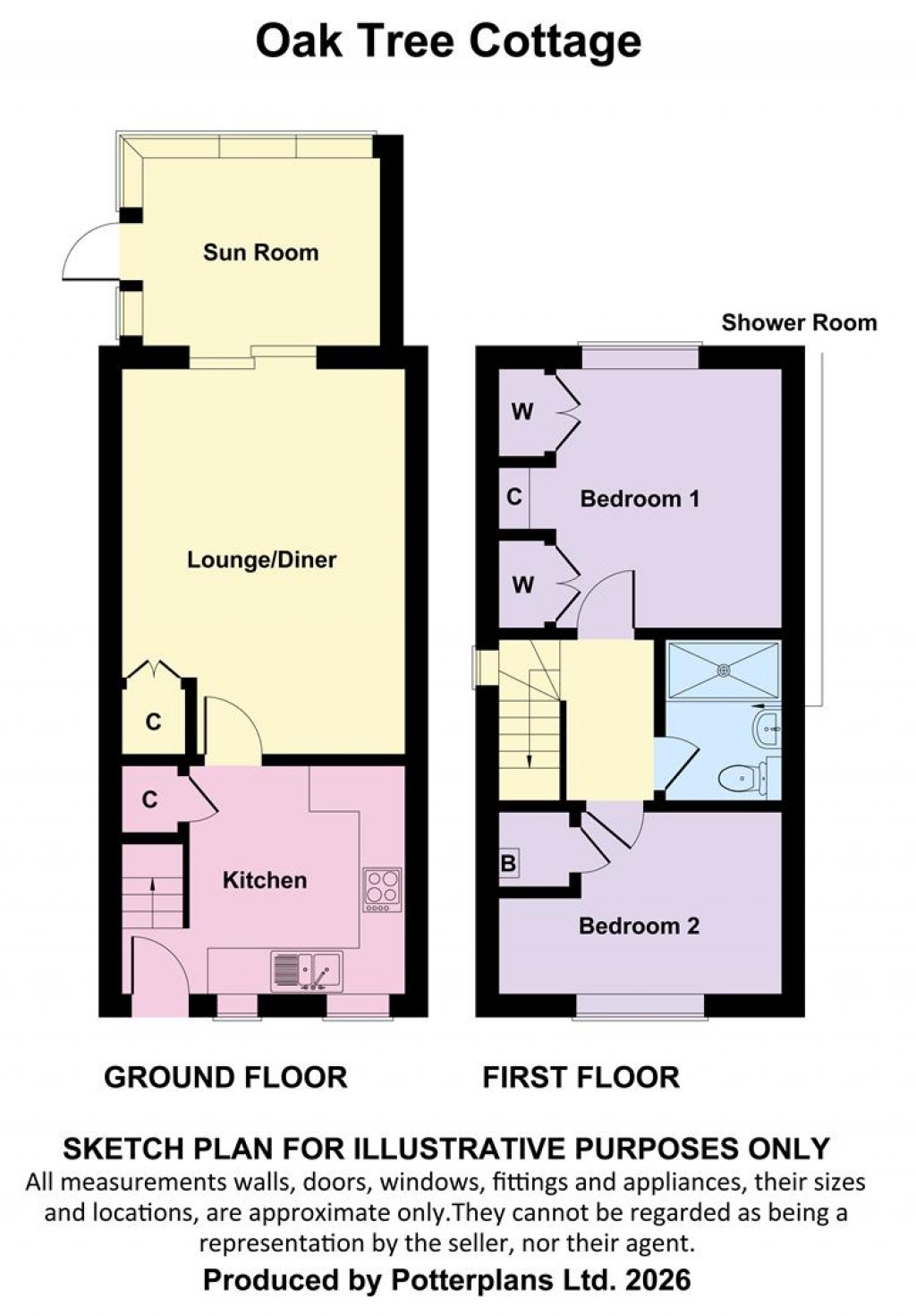Floorplans For Freshwater,Isle of Wight