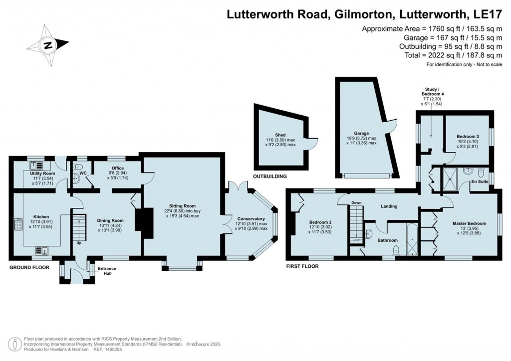 Floorplans For Lutterworth Road, Gilmorton, Lutterworth, Leicestershire, LE17