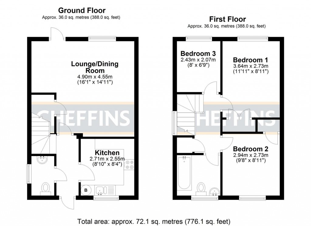 Floorplans For Celandine View, Soham, Ely