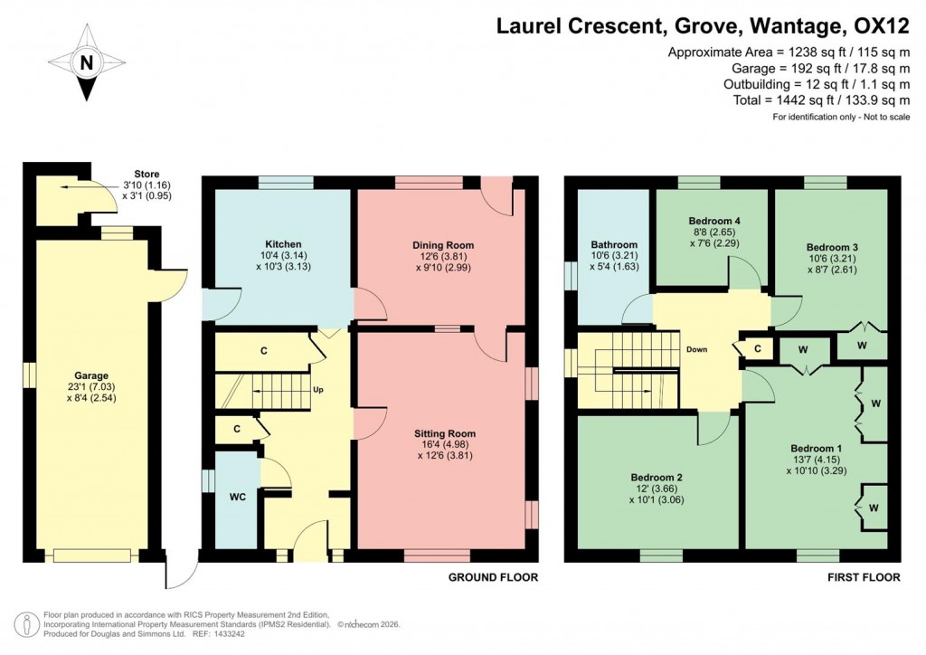 Floorplans For Laurel Crescent, Grove, Oxfordshire, OX12