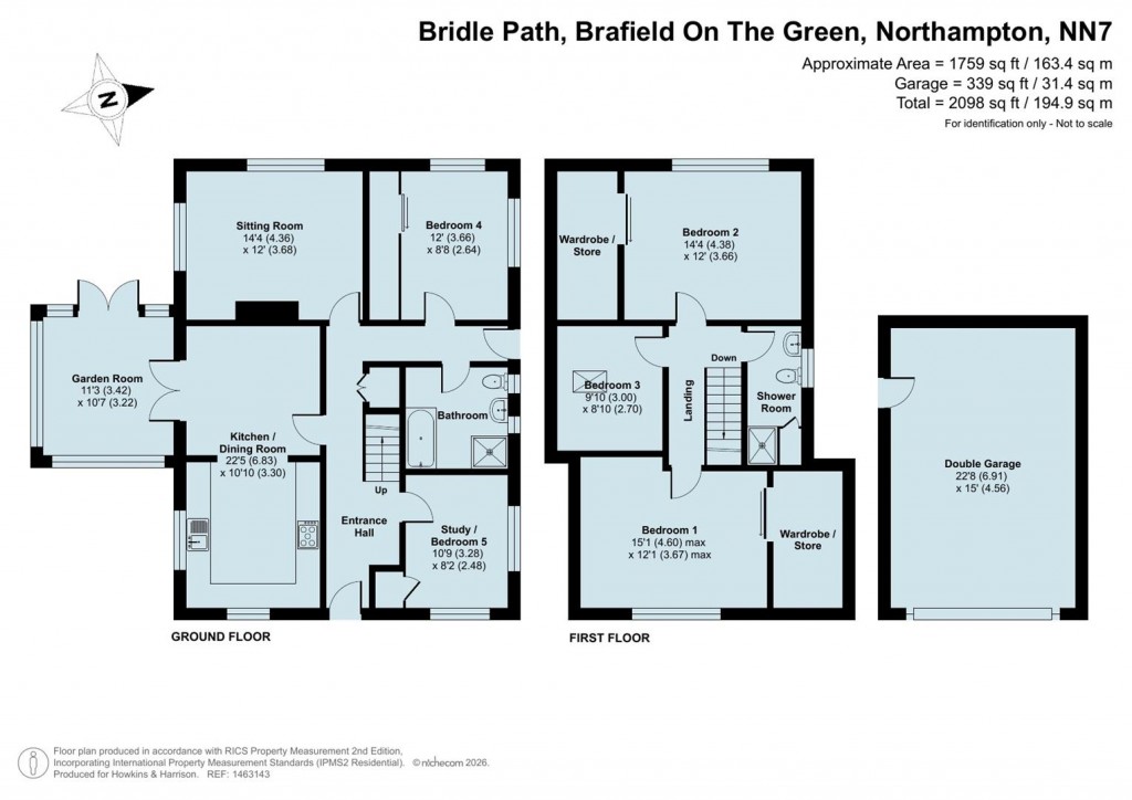 Floorplans For Bridle Path, Brafield On The Green, Northampton