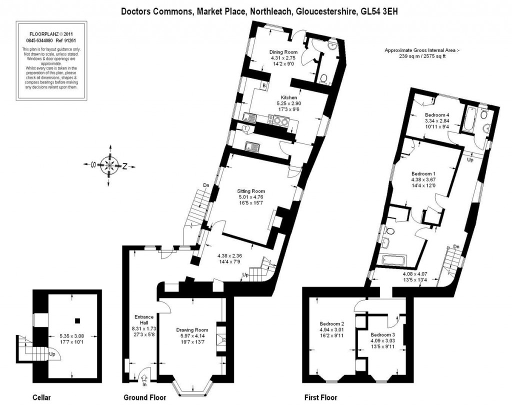 Floorplans For Northleach, Gloucestershire