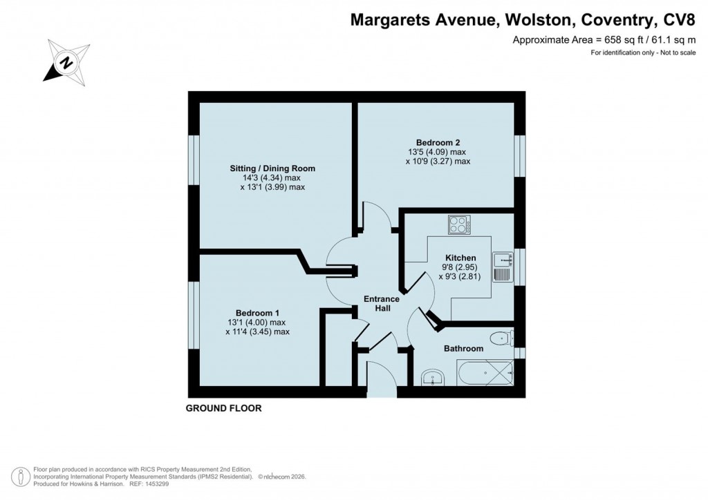 Floorplans For St. Margarets Avenue, Wolston, Coventry, CV8