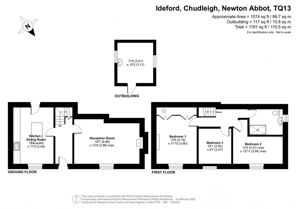 Floorplans For Ideford, Chudleigh, Newton Abbot