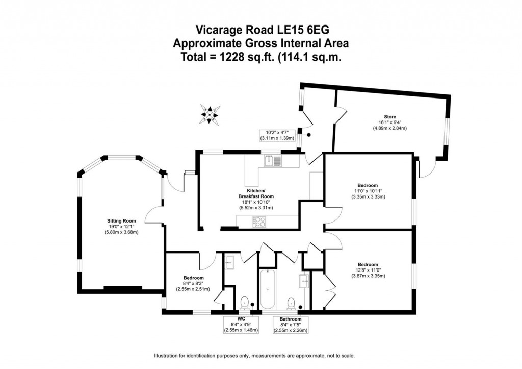 Floorplans For Vicarage Road, Oakham