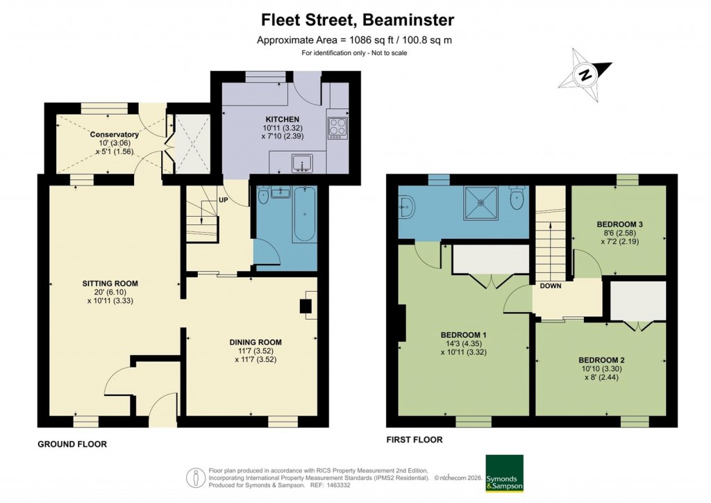 Floorplans For Fleet Street, Beaminster