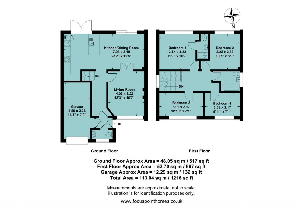 Floorplans For Washle Drive, Middleton Cheney
