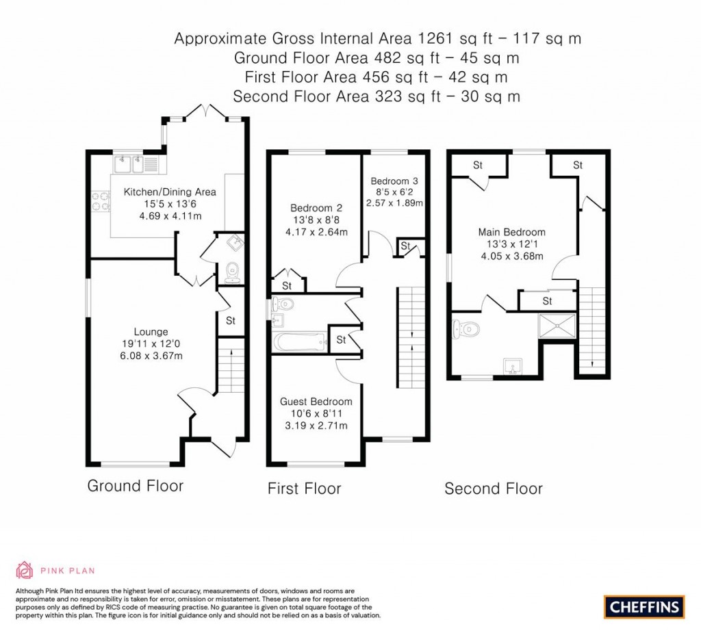 Floorplans For Fletchers Way, Great Shelford