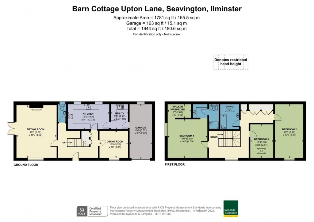 Floorplans For Upton Lane, Seavington, Ilminster