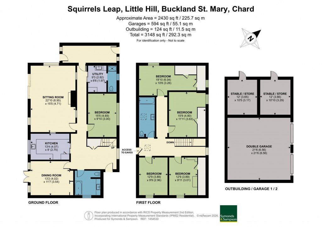 Floorplans For Little Hill, Buckland St. Mary, Chard