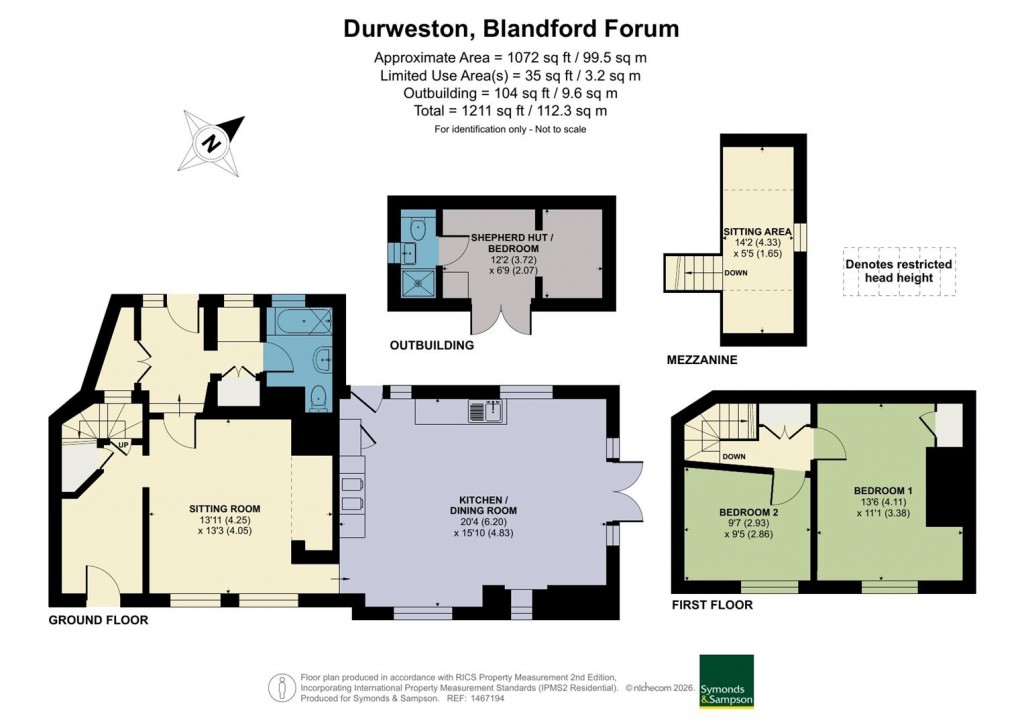 Floorplans For Durweston, Blandford Forum