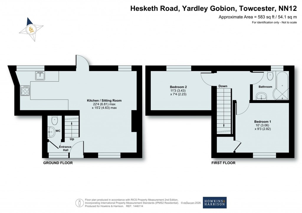 Floorplans For Hesketh Road, Yardley Gobion, NN12