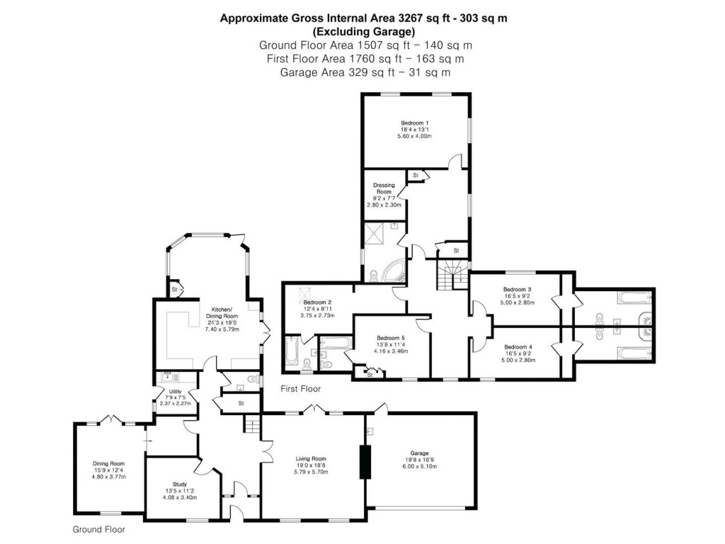 Floorplans For Church Street, Henham, Bishop's Stortford