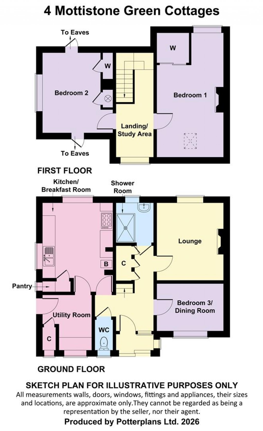 Floorplans For Mottistone, Isle of Wight