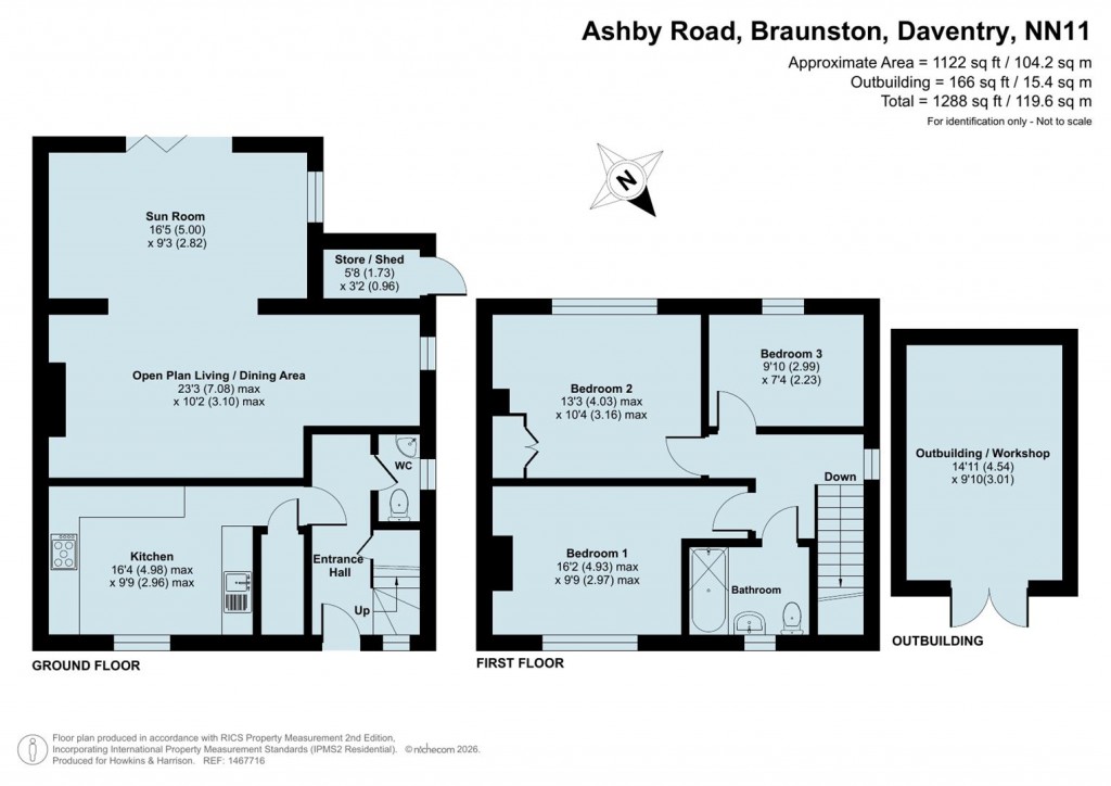 Floorplans For Ashby Road, Braunston, Daventry, NN11